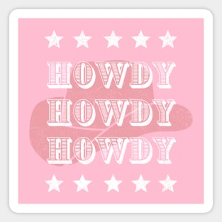 Howdy Rodeo Western Country Southern Cowgirl Vintage Distressed Magnet